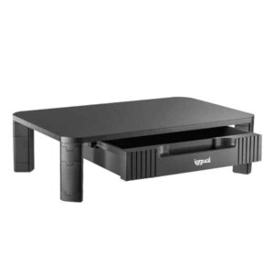 iggual EM1C Monitor Stand 1 Drawer Black