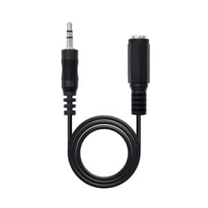 Nanocable Audio Cable, Jack 3.5/M-H, Black, 3 M