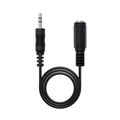 Nanocable Audio Cable, Jack 3.5/M-H, Black, 3 M