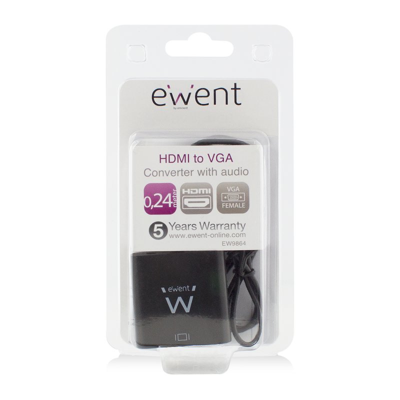 EWENT EW9864 HDMI/VGA Adapter with Audio EWENT EW9864 HDMI/VGA Adapter with Audio