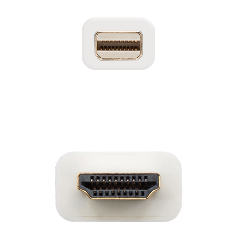 Nanocable Cable Conversor Mini DP/ HDMI 2 M Blanco Nanocable Cable Conversor Mini DP/ HDMI 2 M Blanco