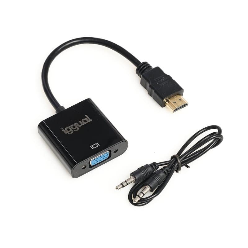 iggual HDMI to VGA + audio (3.5 mm) adapter