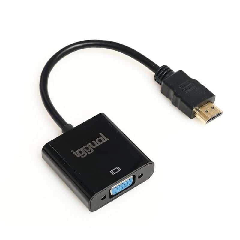 iggual HDMI to VGA + audio (3.5 mm) adapter iggual HDMI to VGA + audio (3.5 mm) adapter