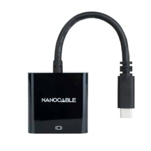 Nanocable USB-C/M to VGA/H Black Converter 10cm