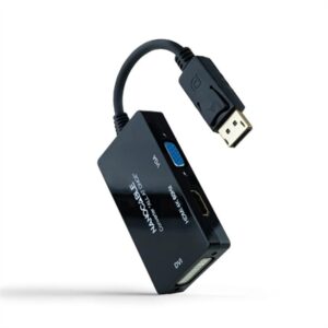 Nanocable DP to HDMI/DVI/VGA Converter Black 20 cm