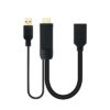 Nanocable Conversor HDMI/M a DP/H Negro 20 cm