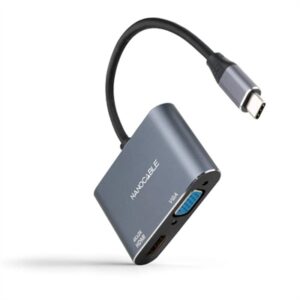 Nanocable Converter USB-C/M to HDMI-VGA/H 15cm