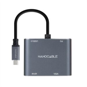 Nanocable Converter USB-C to HDMI/VGA/USB3.0/PD
