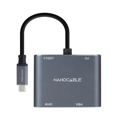 Nanocable Converter USB-C to HDMI/VGA/USB3.0/PD