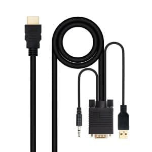 Nanocable HDMI to VGA-Jack-USB Converter, 1.8 m