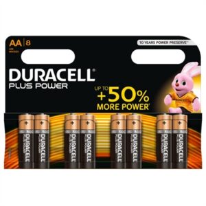 Duracell Plus Power Alkaline Battery AA LR6 Blister*8