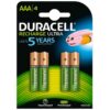 Duracell Bateria Recarregável HR03 AAA 900mAh Blister*4