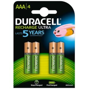 Duracell Rechargeable Battery HR03 AAA 900mAh Blister*4