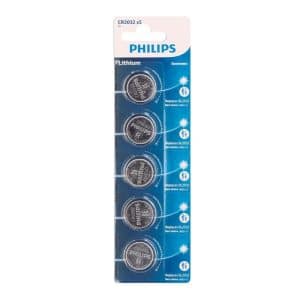Philips CR2032 Lithium Button Battery 3V Blister*5