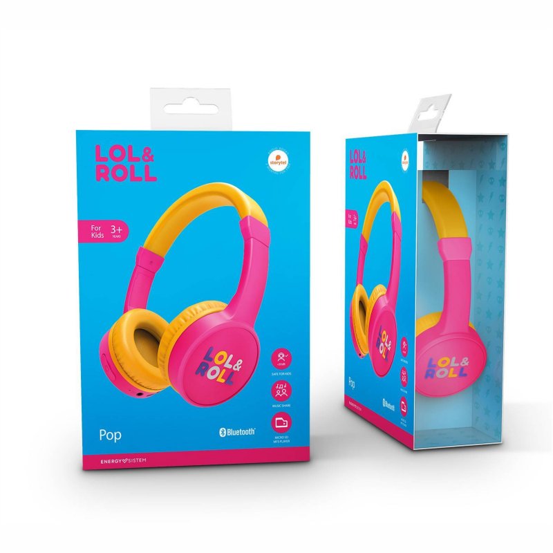 Auriculares Energy Lol&Roll Pop Kids Bt Rosa Auriculares Energy Lol&Roll Pop Kids Bt Rosa