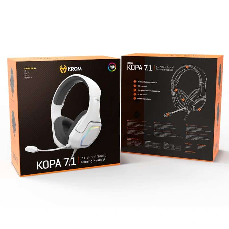 KROM KOPA AURICULARES GAMING 7.1 VIRTUAL BRANCO KROM KOPA AURICULARES GAMING 7.1 VIRTUAL BRANCO