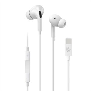 Celly USB-C Wired Headphones White