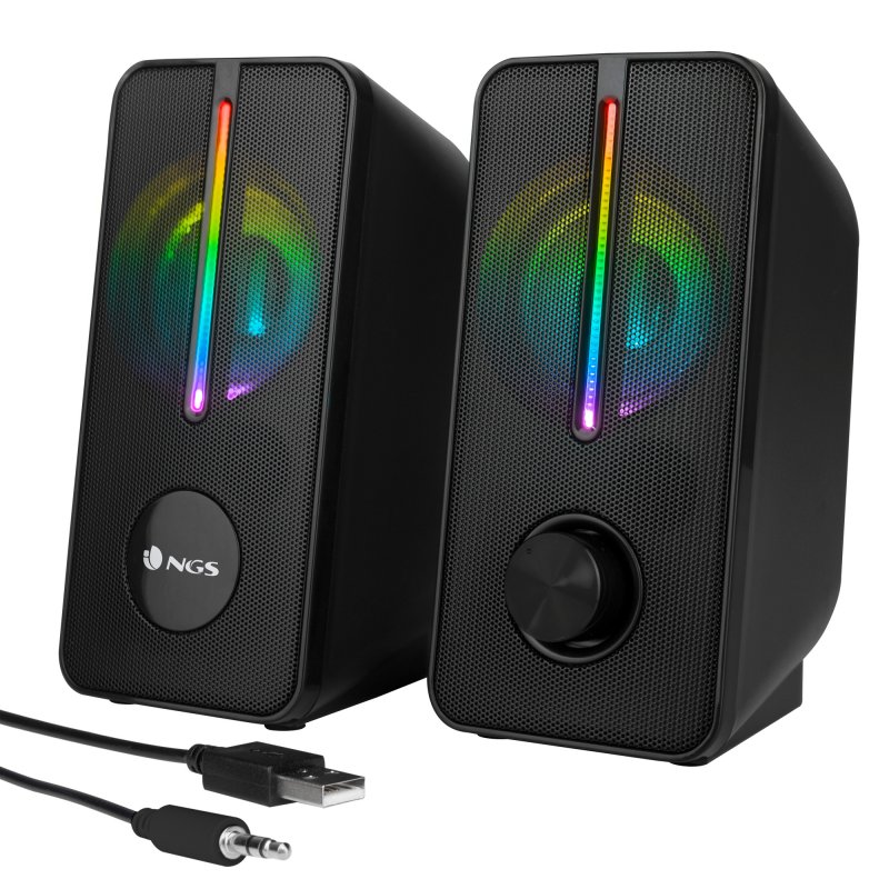 NGS Colunas GAMING RGB 12W USB GSX-150 NGS Colunas GAMING RGB 12W USB GSX-150