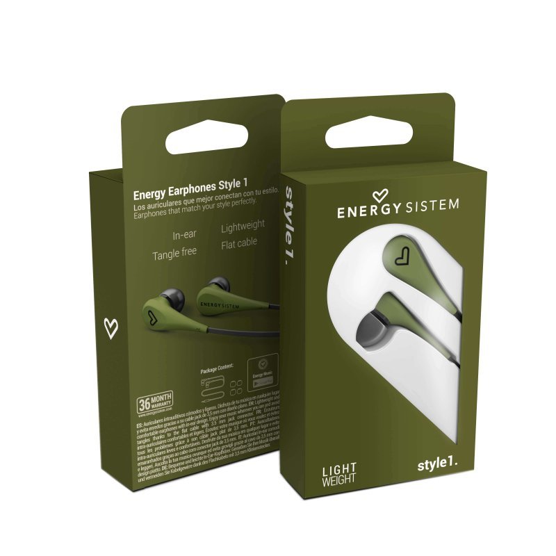 Energy Sistem Auricular Intrauditivo Style 1 Verde Energy Sistem Auricular Intrauditivo Style 1 Verde