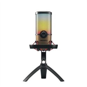 CHERRY Microfone RGB 9.0 para escritório, streaming, gaming