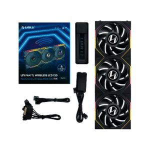 Ventilador 120x120 Lian Li Unifan TL-LCD Sem Fios Preto