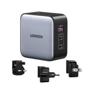 Ugreen 65W Travel Charger USB-A + 2XUSB-C Worldwide