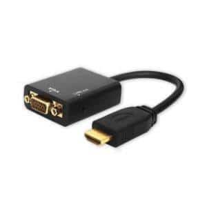 Savio CL-23 HDMI (M) to VGA (H) Adapter with Audio
