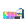 Ventilador 120x120 Montech GF120 PWM Branco Pack 3 + Hub