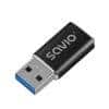 Adaptador Savio AK-81 USB-C 3.1 USB-A 3.1 Preto