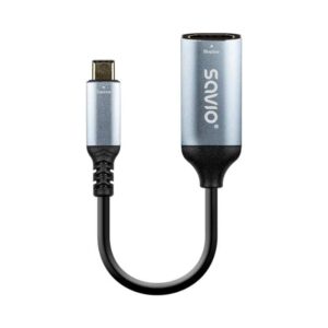 Savio AK-78 USB-C to HDMI (H) 60 Hz Adapter Silver