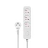 3-Socket Power Strip 1.5M White Savio LZ-07