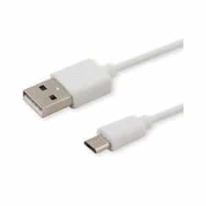 USB 2.0 A to Micro USB Cable 1M White Savio CL-123