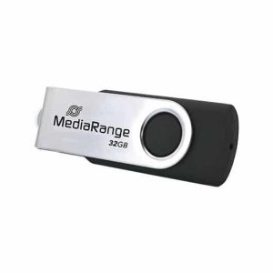 Pendrive 32GB USB-C 3.2 Mediavrange Prata e Preto