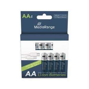 Pilas Recarregáveis Mediarange AA