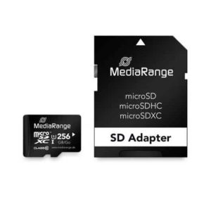 Memória Micro SDXC 256GB Mediarange + Adaptador SD