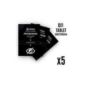Qcharx Privacy Film Pack 5 for QX1 Tablet