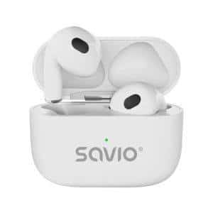 Savio TWS-01 Pro Wireless Earbuds White