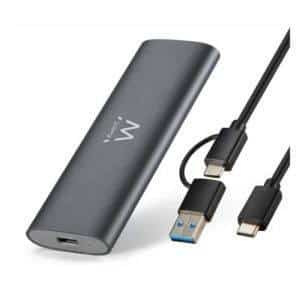 EWENT Carcasa USB 3.2 Gen 2 M.2 NVMe & SATA PCIe