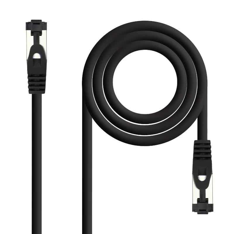 Nanocable Cable red Cat. 8.1 2GHZ SSTP Negro 0,25m