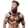 MENS ECO-FriendLY Leather CHEST Harness WITH STUDS FOR Fetish Play
