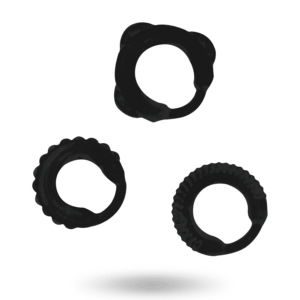Addicted Toys Black Penis Ring Set