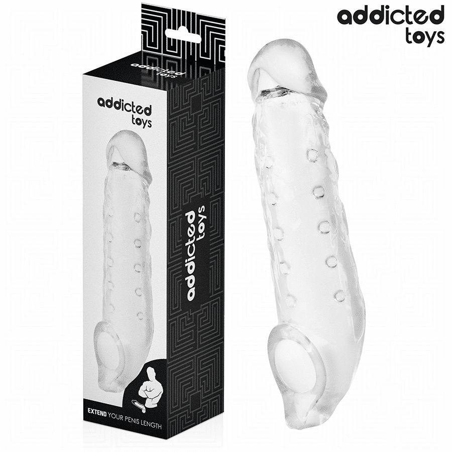 Addicted Toys - Transparent Penis Sleeve Size M Addicted Toys - Transparent Penis Sleeve Size M
