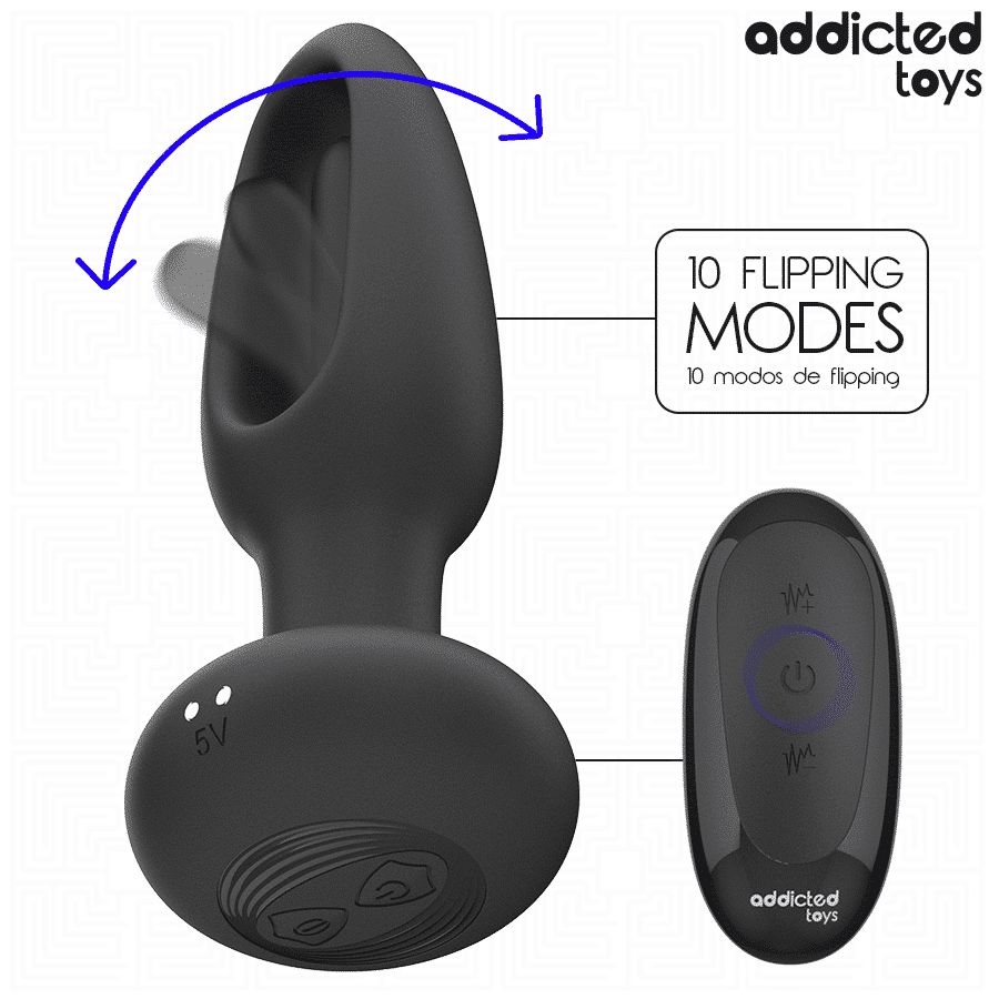 Addicted Toys - REMOTE Control Anal PLUG WITH VIBRATING TONGUE