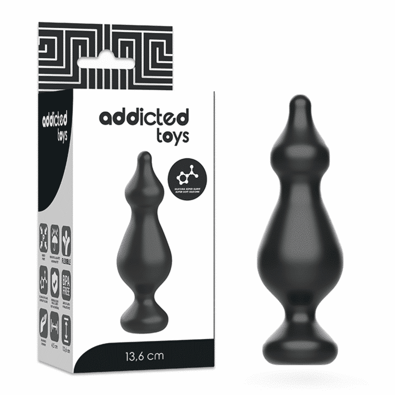Addicted Toys Plug Anal 13.6cm em Preto Addicted Toys Plug Anal 13.6cm em Preto