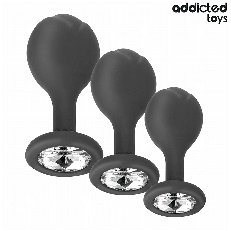 Addicted Toys - Plug Anal 3 Peças com Pedra