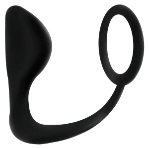 Addicted Toys - Black Penis Ring Anal Plug for Men
