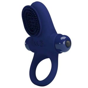 BLUE Vibrating Cock Ring Pretty Love