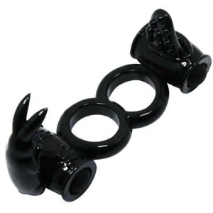 Baile Double Ring Vibrator with Dual Rabbit Stimulation