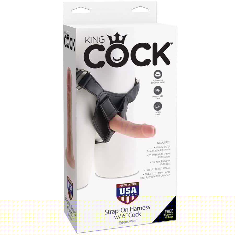 Arnês King Cock com pênis realista 15cm Arnês King Cock com pênis realista 15cm