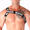 Macho White Roman Harness L/XL Size
